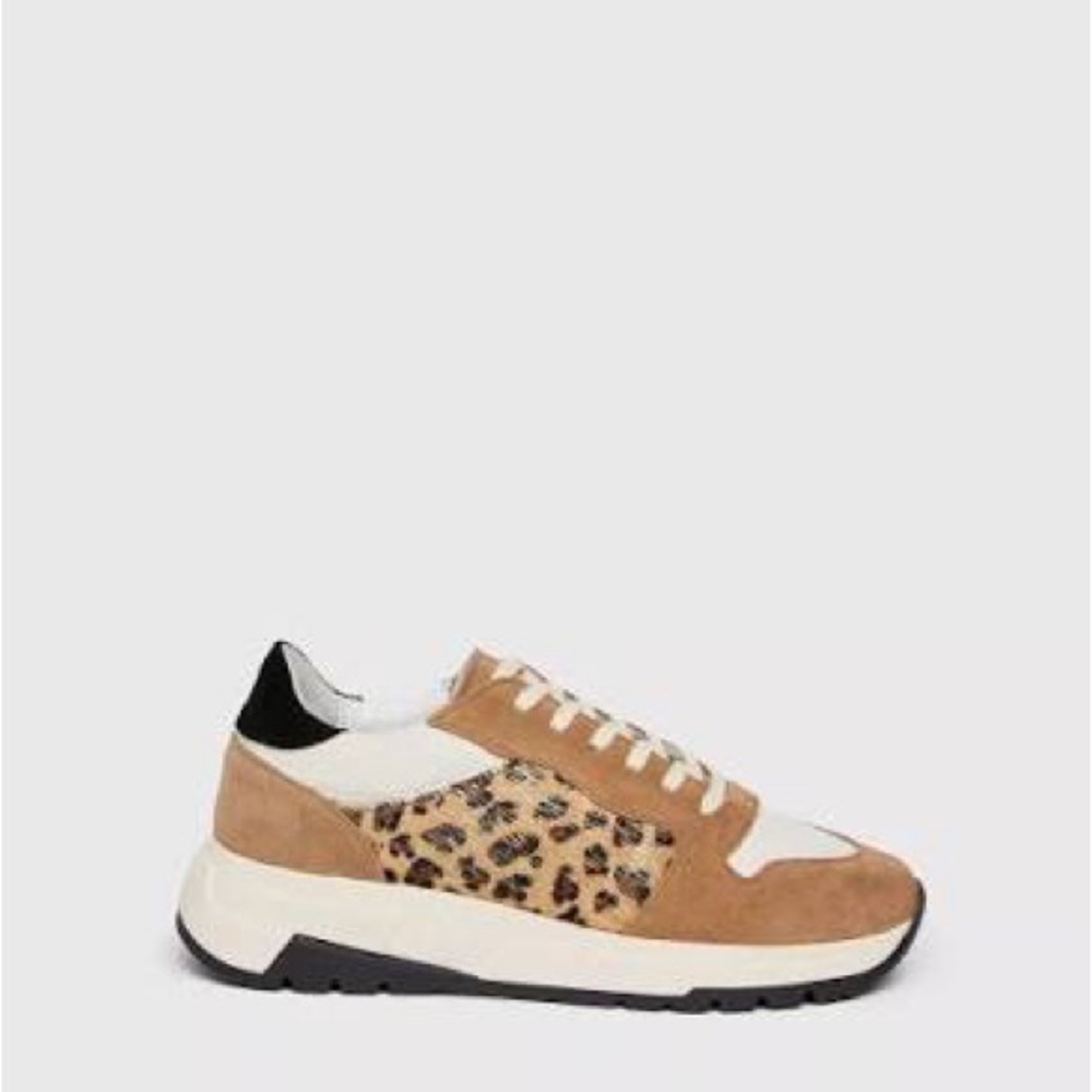 PAIGE Mila Sneakers | Leopard Print Brown and White Sneakers